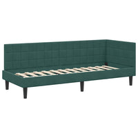 Struttura Letto Angolare con Materasso 2 pcs Verde Velluto 3393960