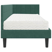 Struttura Letto Angolare con Materasso 2 pcs Verde Velluto 3393960
