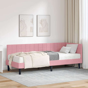 Struttura Letto Angolare con Materasso 2 pcs Grigio Velluto 3393961