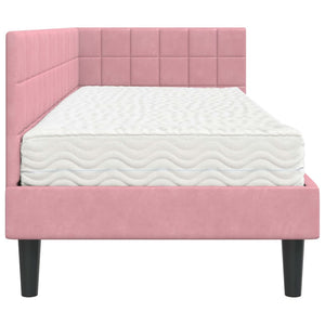 Struttura Letto Angolare con Materasso 2 pcs Grigio Velluto 3393961