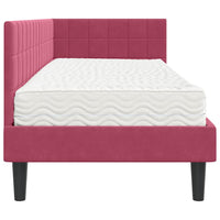 Struttura Letto Angolare con Materasso 2 pcs Verde Velluto 3393962