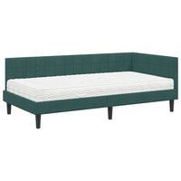 Struttura Letto Angolare con Materasso 2 pcs Verde Velluto 3393970