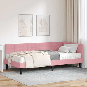 Struttura Letto Angolare con Materasso 2 pcs Grigio Velluto 3393971