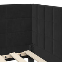 Struttura Letto Angolare con Materasso 2 pcs Nero Velluto 3393973