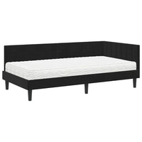 Struttura Letto Angolare con Materasso 2 pcs Nero Velluto 3393973