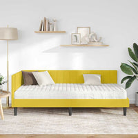 Struttura Letto Angolare con Materasso 2 pcs Giallo Velluto 3393974