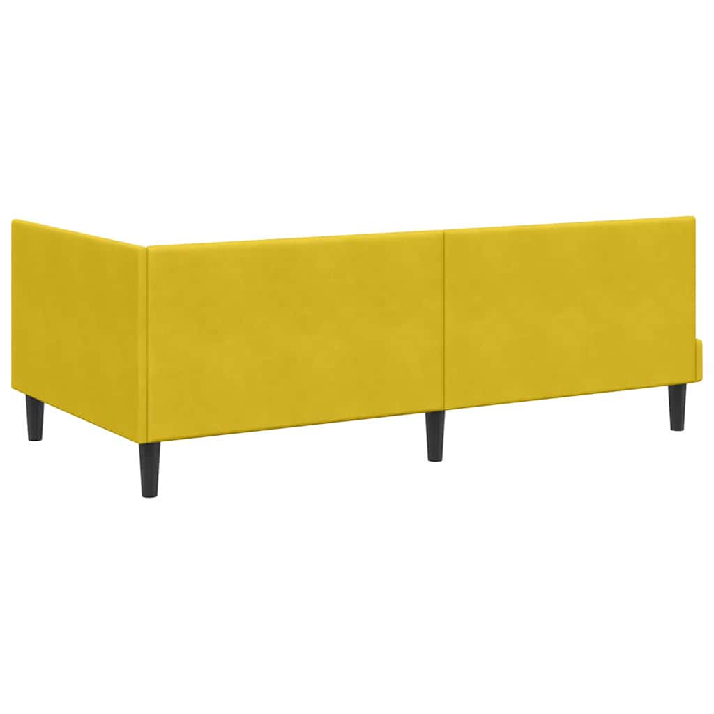 Struttura Letto Angolare con Materasso 2 pcs Giallo Velluto 3393974