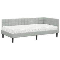 Struttura Letto Angolare con Materasso 2 pcs Grigio chiaro 3393978