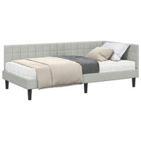 Struttura Letto Angolare con Materasso 2 pcs Grigio chiaro 3393988