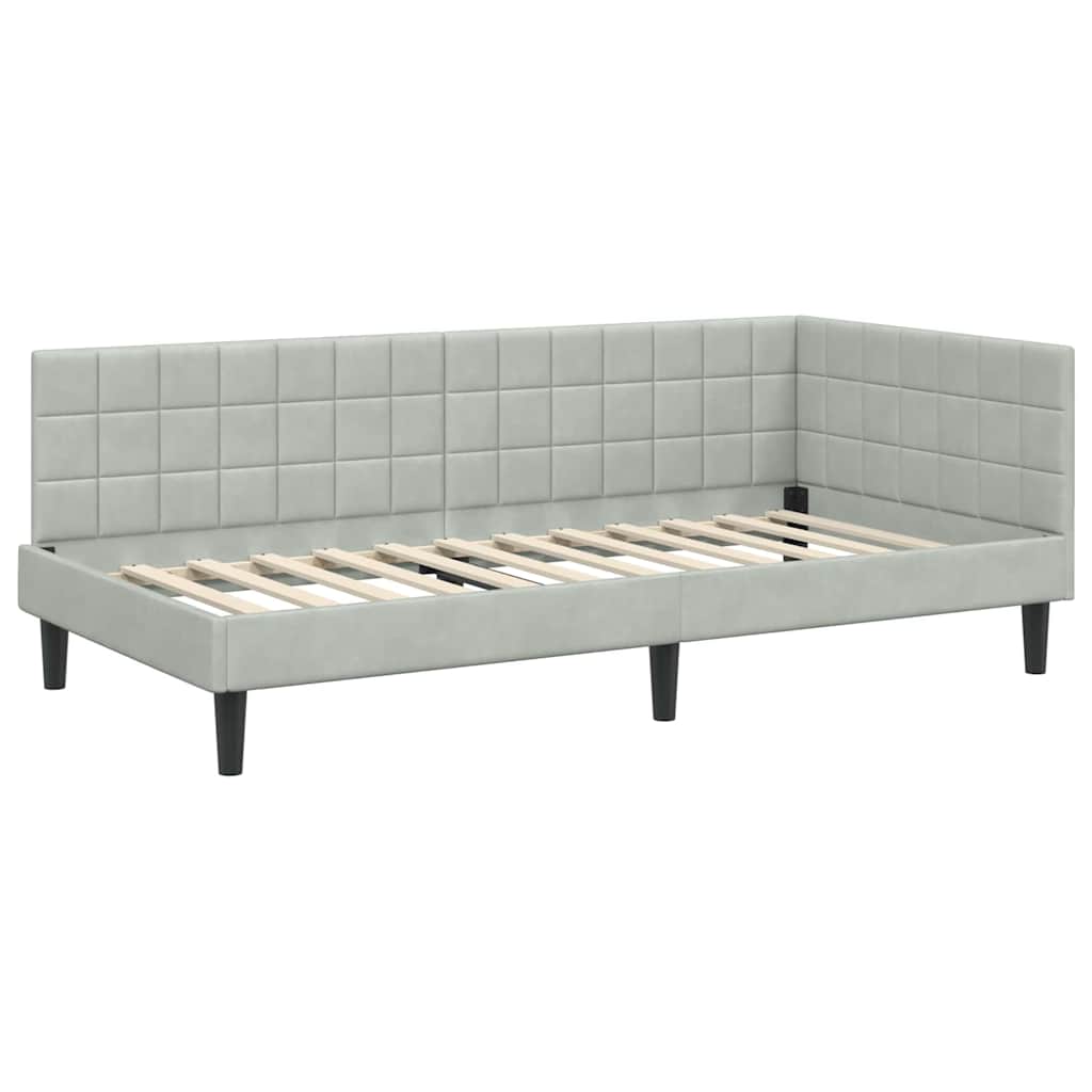 Struttura Letto Angolare con Materasso 2 pcs Grigio chiaro 3393988