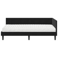 Struttura Letto Angolare con Materasso 2 pcs Nero Velluto 3393993