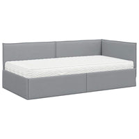 Struttura Letto Angolare con Materasso 2 pcs Grigio chiaro 3393997