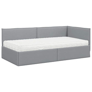 Struttura Letto Angolare con Materasso 2 pcs Grigio chiaro 3393997