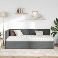 Struttura Letto Angolare con Materasso 2 pcs Grigio Velluto 3393998