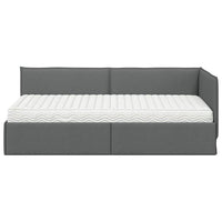 Struttura Letto Angolare con Materasso 2 pcs Grigio Velluto 3393998