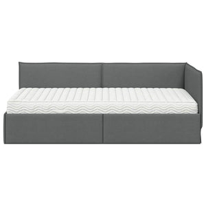 Struttura Letto Angolare con Materasso 2 pcs Grigio Velluto 3393998