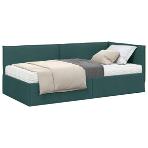 Struttura Letto Angolare con Materasso 2 pcs Verde Velluto 3394001
