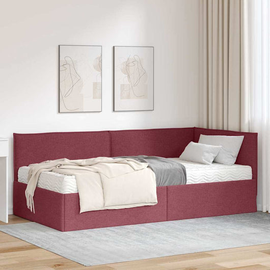 Struttura Letto Angolare con Materasso 2 pcs Grigio Velluto 3394008