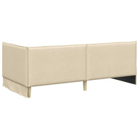 Struttura Letto Angolare con Materasso 2 pcs Crema Velluto 3394011