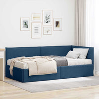 Struttura Letto Angolare con Materasso 2 pcs Blu Velluto 3394012