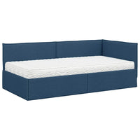 Struttura Letto Angolare con Materasso 2 pcs Blu Velluto 3394012