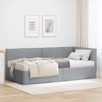 Struttura Letto Angolare con Materasso 2 pcs Grigio chiaro 3394013