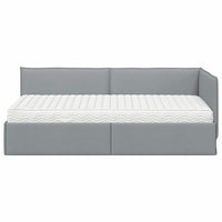 Struttura Letto Angolare con Materasso 2 pcs Grigio chiaro 3394013
