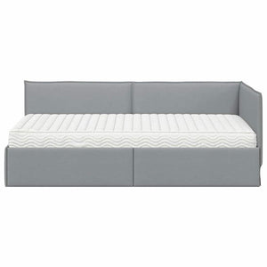 Struttura Letto Angolare con Materasso 2 pcs Grigio chiaro 3394013