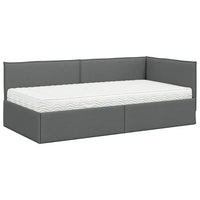 Struttura Letto Angolare con Materasso 2 pcs Grigio Velluto 3394014