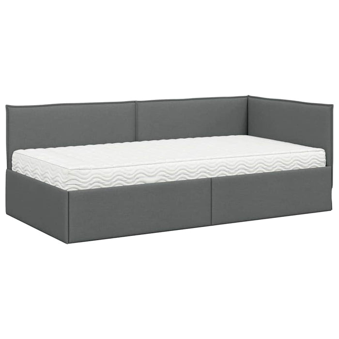 Struttura Letto Angolare con Materasso 2 pcs Grigio Velluto 3394014