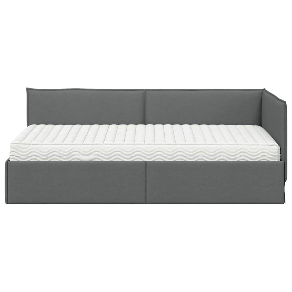 Struttura Letto Angolare con Materasso 2 pcs Grigio Velluto 3394014