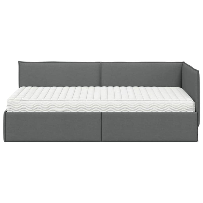 Struttura Letto Angolare con Materasso 2 pcs Grigio Velluto 3394014