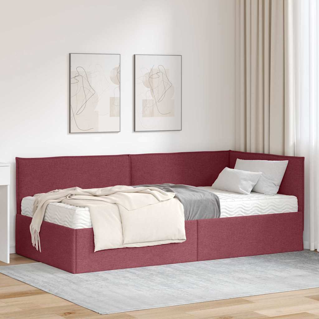 Struttura Letto Angolare con Materasso 2 pcs Grigio Velluto 3394016