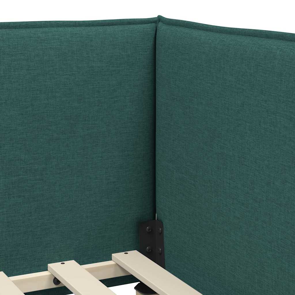 Struttura Letto Angolare con Materasso 2 pcs Verde Velluto 3394017