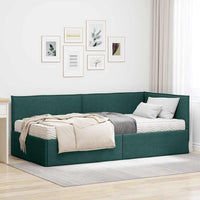 Struttura Letto Angolare con Materasso 2 pcs Verde Velluto 3394017