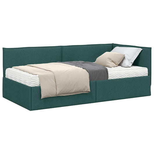 Struttura Letto Angolare con Materasso 2 pcs Verde Velluto 3394025