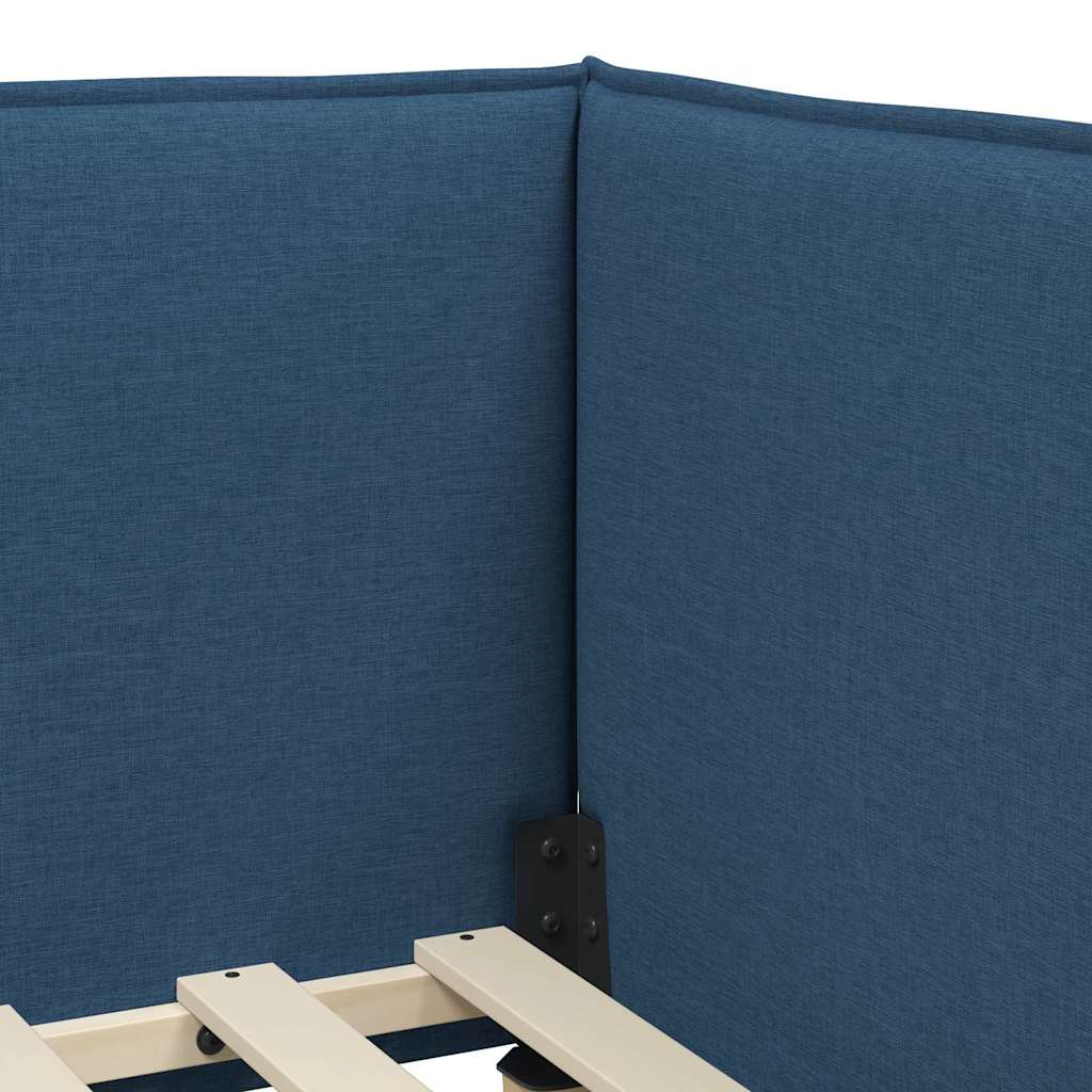 Struttura Letto Angolare con Materasso 2 pcs Blu Velluto 3394028