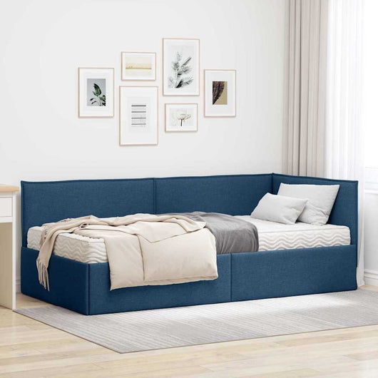 Struttura Letto Angolare con Materasso 2 pcs Blu Velluto 3394028
