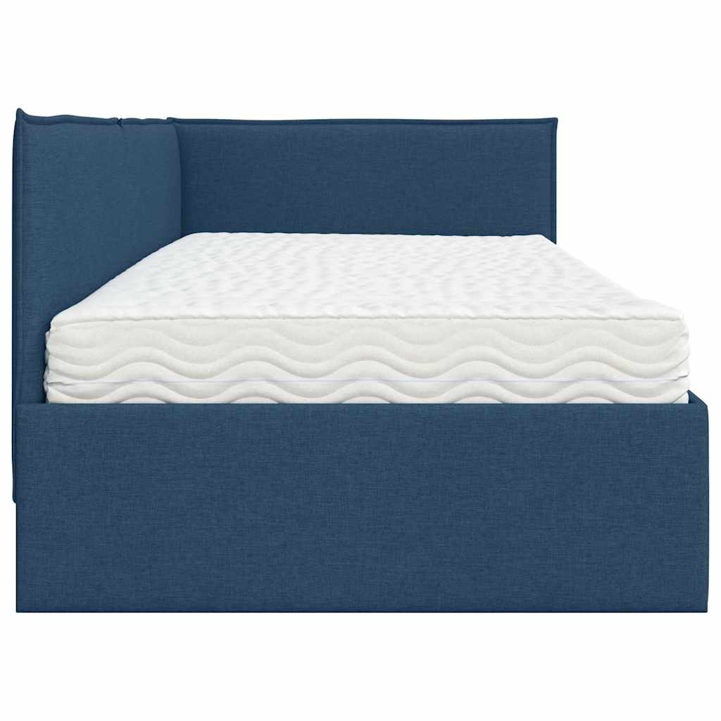 Struttura Letto Angolare con Materasso 2 pcs Blu Velluto 3394028