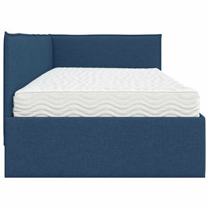 Struttura Letto Angolare con Materasso 2 pcs Blu Velluto 3394028