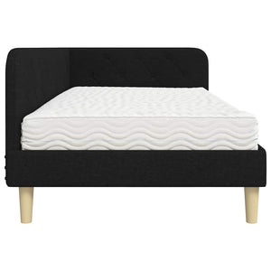 Cornice del letto ad angolo Nero 90 x 200 cm Tessuto 3394119