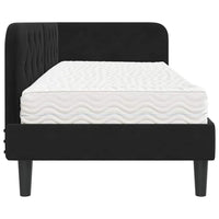 Cornice del letto ad angolo Nero 80 x 200 cm Velluto 3394139