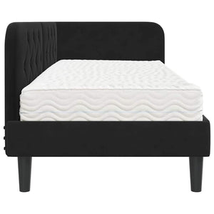 Cornice del letto ad angolo Nero 80 x 200 cm Velluto 3394139