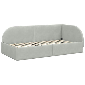 Struttura Letto Angolare con Materasso 2 pcs Grigio chiaro 3394174
