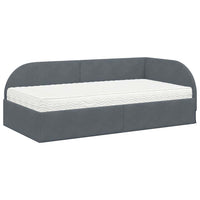 Struttura Letto Angolare con Materasso 2 pcs Grigio Velluto 3394175