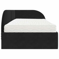 Struttura Letto Angolare con Materasso 2 pcs Nero Velluto 3394179