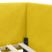 Struttura Letto Angolare con Materasso 2 pcs Giallo Velluto 3394180