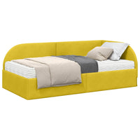 Struttura Letto Angolare con Materasso 2 pcs Giallo Velluto 3394180