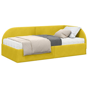 Struttura Letto Angolare con Materasso 2 pcs Giallo Velluto 3394180