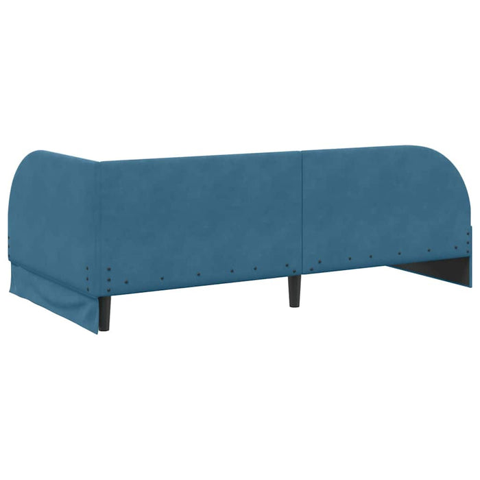 Struttura Letto Angolare con Materasso 2 pcs Blu Velluto 3394183